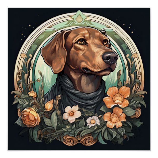 Art Nouveau Dog Poster (Front)