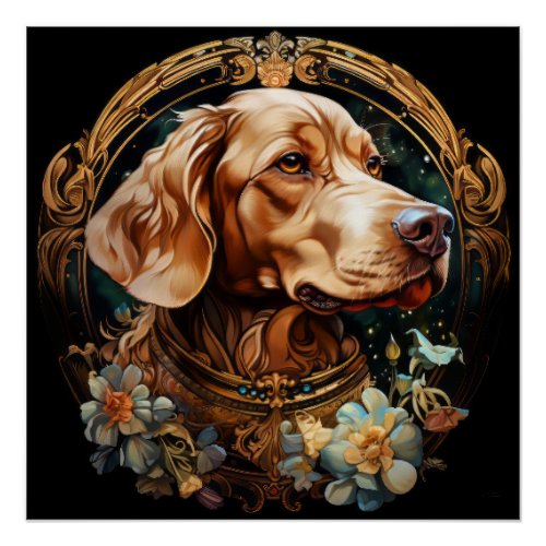 Art Nouveau Dog Poster