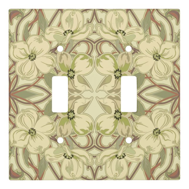 Art Nouveau Dogwood Switch Cover (Front)