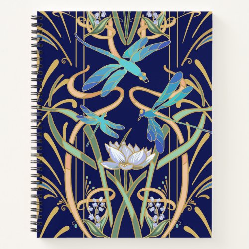 Art Nouveau Dragonflies Notebook