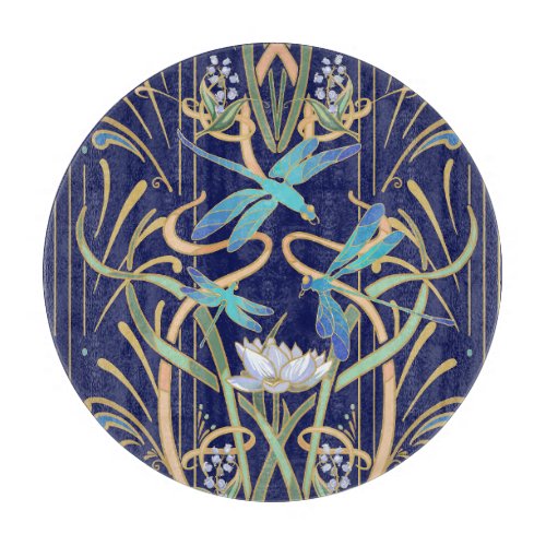 Art Nouveau Dragonflies Pattern Cutting Board