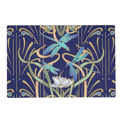 Art Nouveau Dragonflies Pattern Placemat