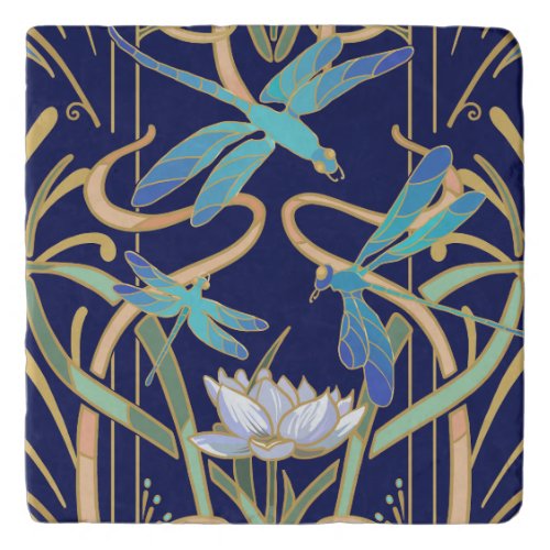 Art Nouveau Dragonflies Pattern Trivet
