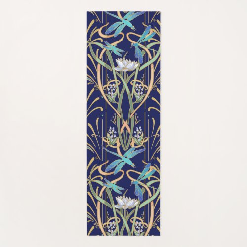 Art Nouveau Dragonflies Pattern  Yoga Mat