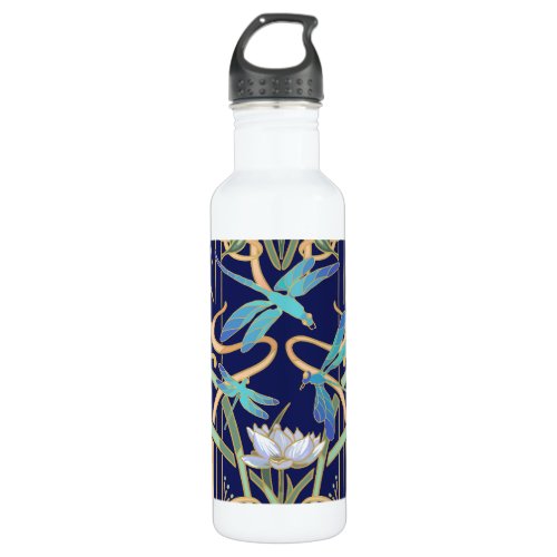 Art Nouveau Dragonflies  Stainless Steel Water Bottle