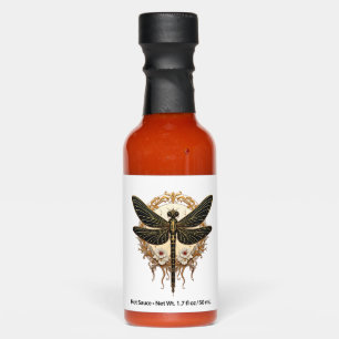 Art Nouveau Dragonfly Elegant Steampunk Hot Sauces