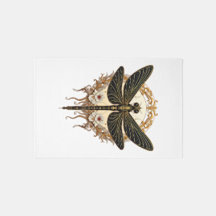 Art Nouveau Dragonfly Elegant Steampunk Rug