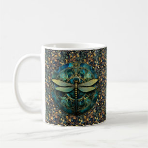 Art Nouveau Dragonfly on Ivy Coffee Mug