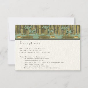 Art Nouveau Dragonfly Reception and Directio Invit Invitation