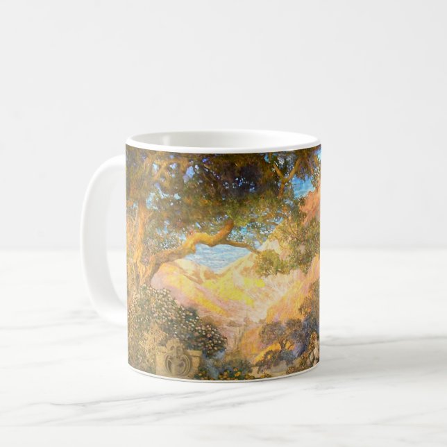 Art Nouveau Dream Garden by Maxfield Parrish Coffee Mug (Front Left)