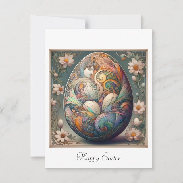 Art Nouveau Easter Card (Front)
