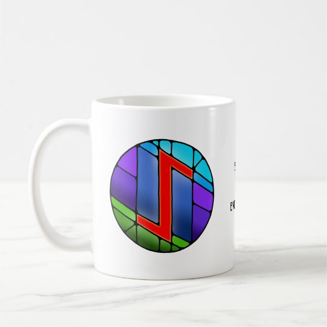 Art Nouveau Eihwaz Rune Mug – ENDURANCE! (Left)