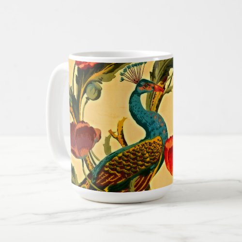 Art Nouveau Elegance Sidewall The Peacock 1896 Coffee Mug