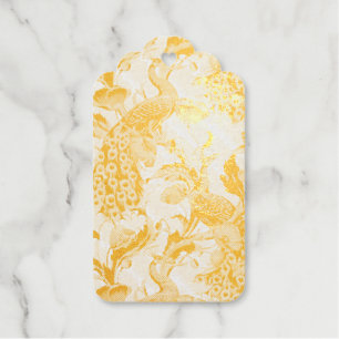 Art Nouveau Elegance: Sidewall, The Peacock, 1896 Foil Gift Tags