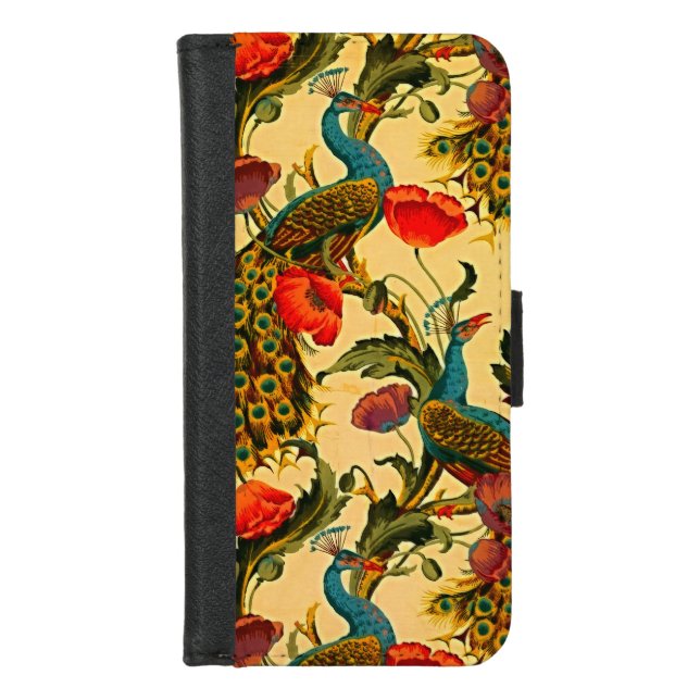Art Nouveau Elegance: Sidewall, The Peacock, 1896 iPhone Wallet Case (Front)