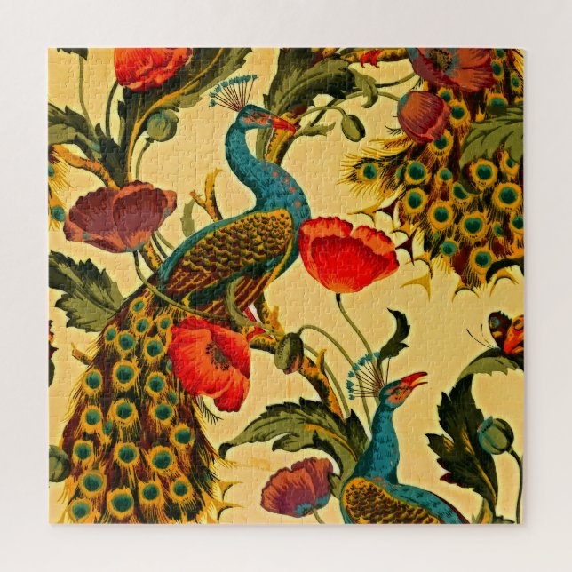 Art Nouveau Elegance: Sidewall, The Peacock, 1896 Jigsaw Puzzle (Vertical)