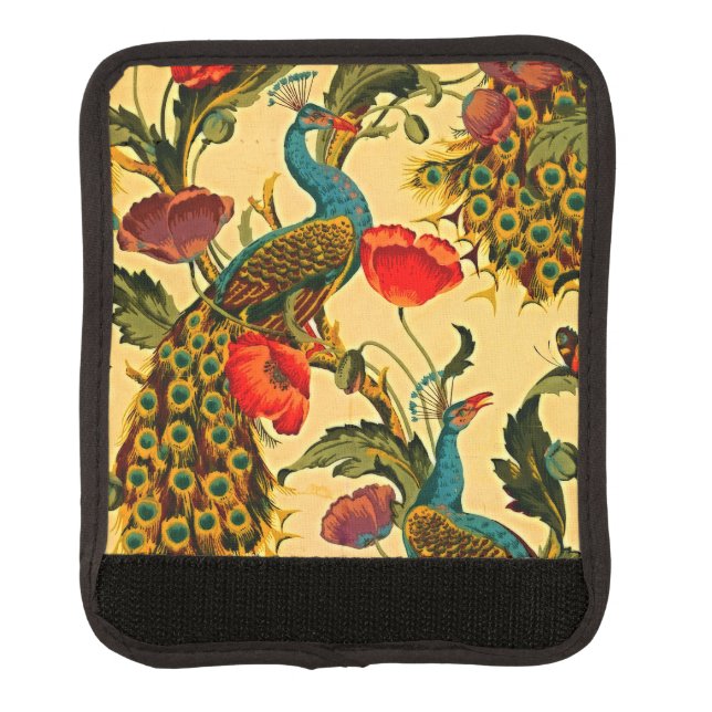 Art Nouveau Elegance: Sidewall, The Peacock, 1896 Luggage Handle Wrap (Front)
