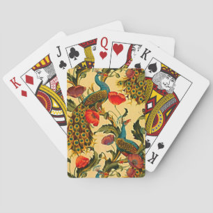 Art Nouveau Elegance: Sidewall, The Peacock, 1896 Poker Cards