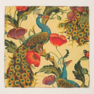 Art Nouveau Elegance: Sidewall, The Peacock, 1896 Scarf