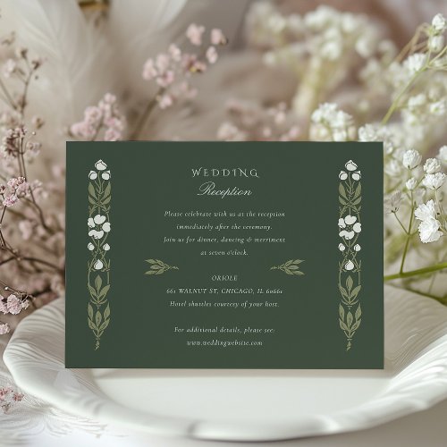 Art Nouveau Elegance Wedding Reception Card
