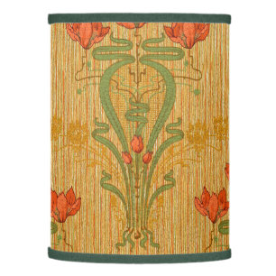 Art nouveau elegant floral poppy flowers victorian lamp shade