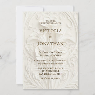 Art Nouveau Elegant Floral Wedding Invitation
