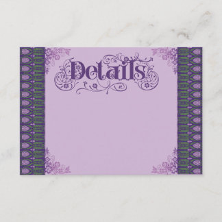 Art Nouveau Elegant Purple Thistle Border Enclosure Card
