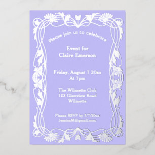 Art Nouveau Elegant Vintage Foil Invitation