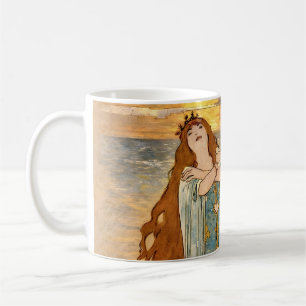 Art Nouveau Elsa Lohengrin Poster with Swans Coffee Mug