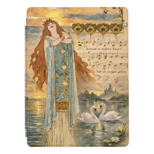 Art Nouveau Elsa Lohengrin Poster with Swans iPad Pro Cover