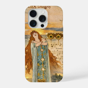 Art Nouveau Elsa Lohengrin Poster with Swans  iPhone 15 Pro Case