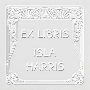 Art Nouveau Ex Libris Shell Motif Embosser