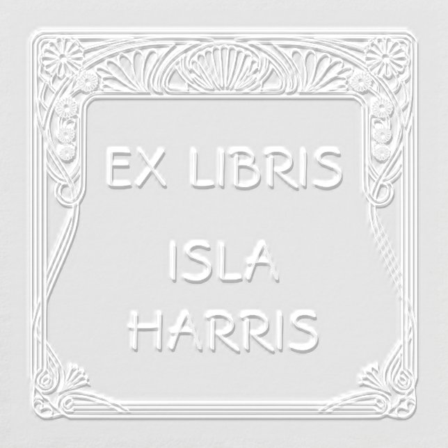 Art Nouveau Ex Libris Shell Motif Embosser (Design)