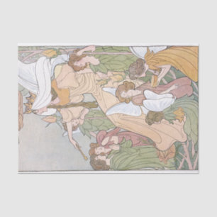 Art Nouveau Fairy Queen Mother Children Decoupage Tissue Paper