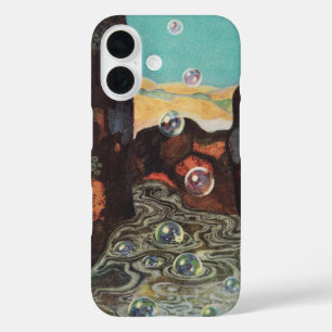 Art Nouveau Fantasy Bubbles in Canyon Decor iPhone 16 Case