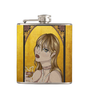 Art Nouveau Flask