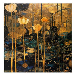 Art Nouveau Floral Acrylic Wall Art