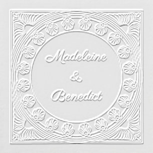 Art Nouveau Floral Blossom Name Embosser