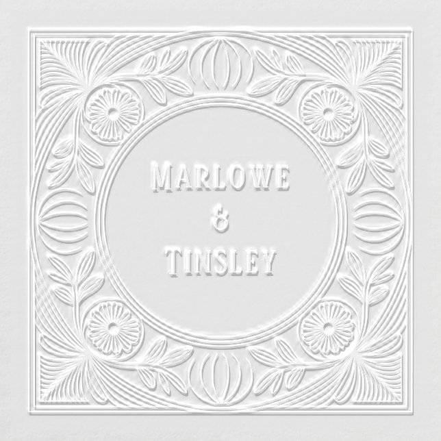 Art Nouveau Floral Blossom Name Embosser (Design)