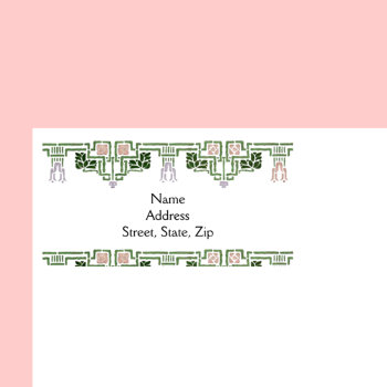 Art Nouveau Floral Border Label by Cardgallery at Zazzle