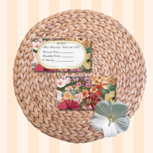 Art Nouveau Floral Calligraphy RSVP Card