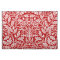Art Nouveau Floral Damask, Dark Red and White