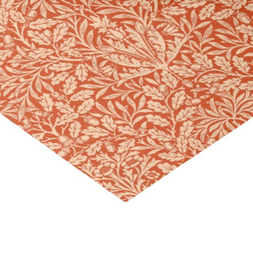 Art Nouveau Floral Damask Mandarin Orange Tissue Paper