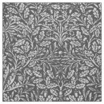 Art Nouveau Floral Damask, Silver Gray / Grey Fabric
