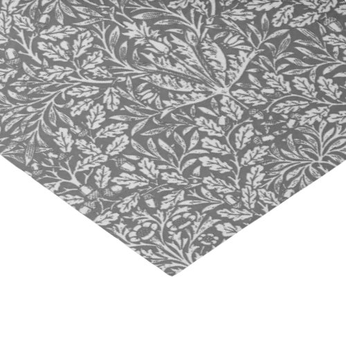 Art Nouveau Floral Damask Silver Gray  Grey Tissue Paper