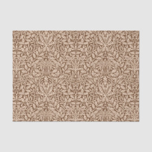 Art Nouveau Floral Damask, Taupe and Beige Tissue Paper