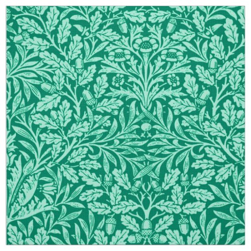 Art Nouveau Floral Damask Turquoise and Aqua Fabric