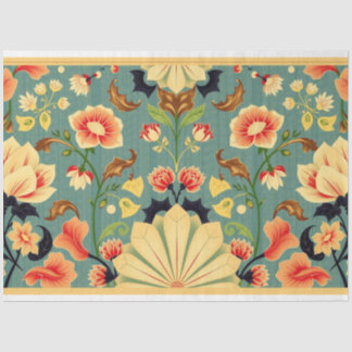 Art Nouveau Floral Decoupage Tissue Paper
