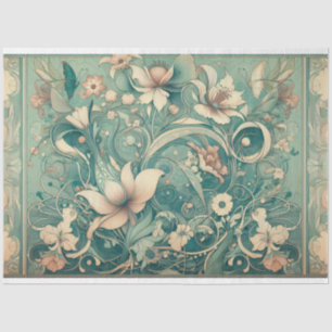 Art Nouveau Floral Decoupage Tissue Paper