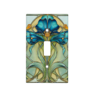Art Nouveau Floral Design Light Switch Cover